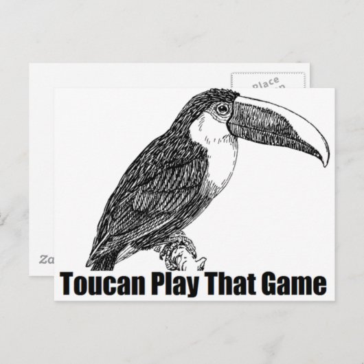 Carte Postale Toucan Joue Ce Jeu (Devant / Derrière)