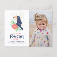 Toucan Tropical Palm Feuilles Anniversaire Photo I