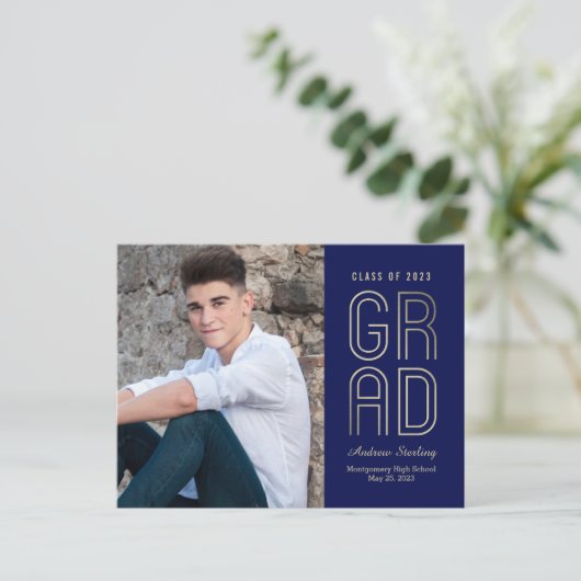 Carte postale Touch of Class Graduation Faire-part (Debout devant)