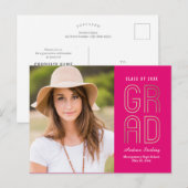 Carte postale Touch of Class Graduation Faire-part (Devant / Derrière)