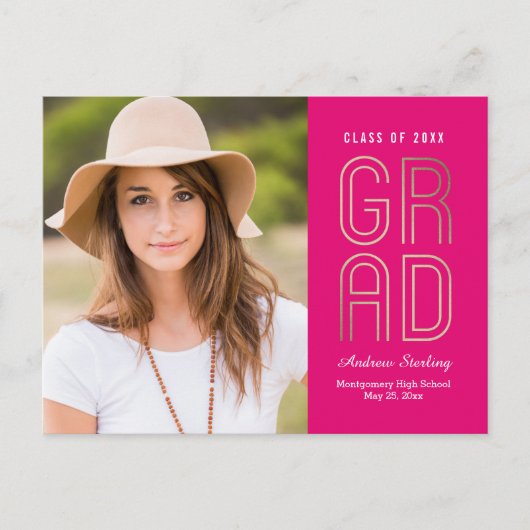 Carte postale Touch of Class Graduation Faire-part (Devant)