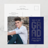 Carte postale Touch of Class Graduation Faire-part (Devant / Derrière)