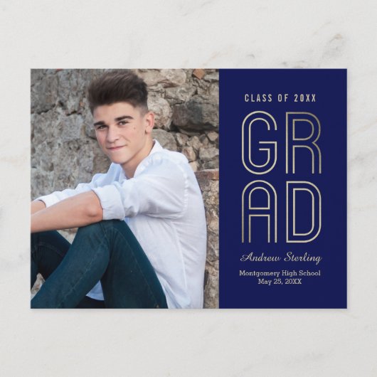 Carte postale Touch of Class Graduation Faire-part (Devant)