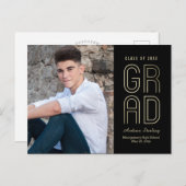 Carte postale Touch of Class Graduation Faire-part (Devant / Derrière)