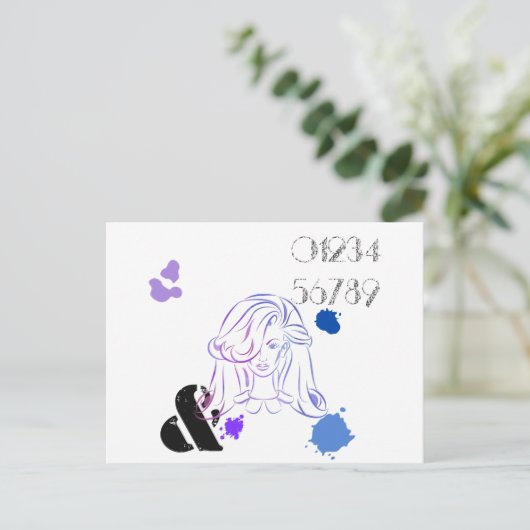 Carte Postale Touche de couleurs aquarelles (Debout devant)