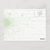 Carte Postale Touche de note sol de défilement vert de la clef d (Dos)