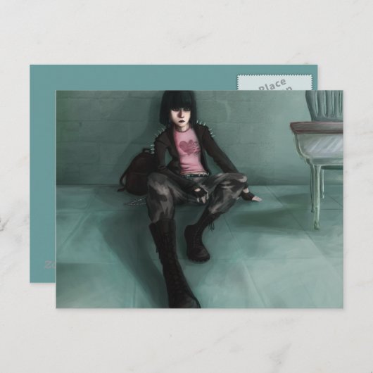 Carte Postale Touche de rose (Devant / Derrière)