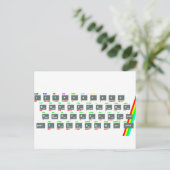 Carte Postale Touches de clavier de spectre Sinclair ZX (Debout devant)