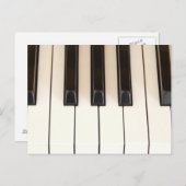 Carte Postale Touches de piano (Devant / Derrière)