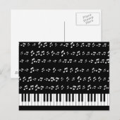 Carte Postale Touches de piano (Devant / Derrière)