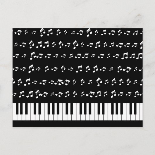 Carte Postale Touches de piano (Devant)