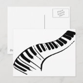 Carte Postale Touches de piano (Devant / Derrière)