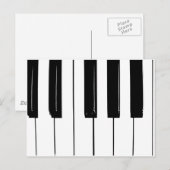 Carte Postale Touches de piano (Devant / Derrière)