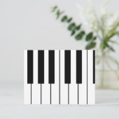 Carte Postale touches de piano à thème musical (Debout devant)