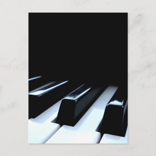 Carte Postale Touches de piano noir et blanc (Devant)