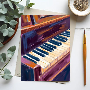 Carte Postale Touches de piano Peintre Peinture