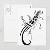 Carte Postale Touches musicales (Devant / Derrière)