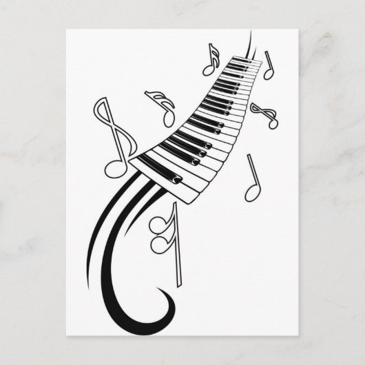 Carte Postale Touches musicales (Devant)