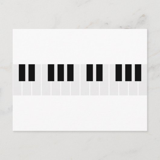Carte Postale touches piano (Devant)