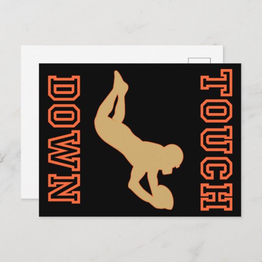 Carte Postale Touchez vers le bas en vert (Devant / Derrière)