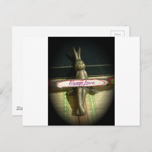 Carte Postale Toujours Aimer Inspirational Rabbit Art Design d'i (Devant / Derrière)