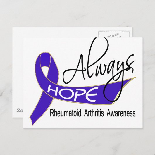 Carte Postale Toujours espérer polyarthrite rhumatoïde (Devant / Derrière)