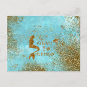 Carte Postale Toujours être une sirène - or parties scintillant  (Devant)