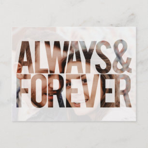 Carte Postale Toujours & Forever Type Photo Enregistrer la date