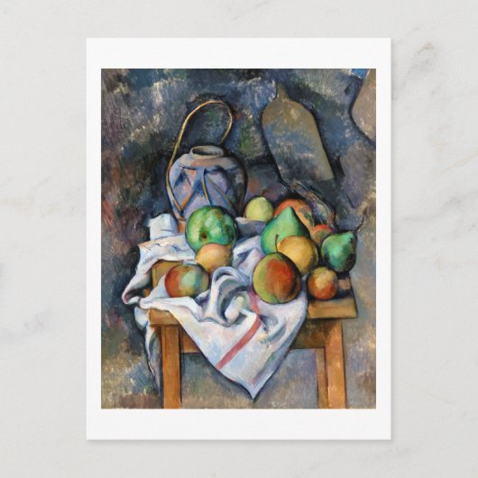 Carte Postale Toujours la vie avec les fruits, Paul Cezanne (Devant)
