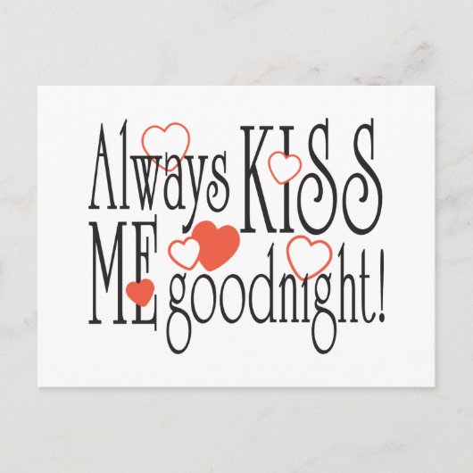 Carte Postale Toujours M'Embrasser Bonne nuit (Devant)