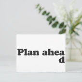 Carte Postale Toujours planifier (Debout devant)