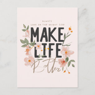 Carte Postale Toujours regarder du côté lumineux