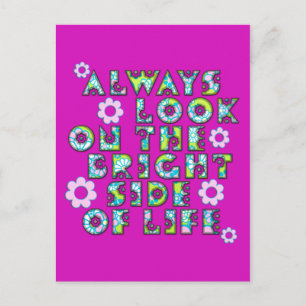Carte Postale toujours regarder le côté lumineux de la vie