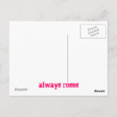 Carte Postale toujours rose (Dos)