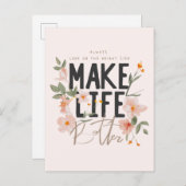 Carte Postale Toujours voir le bon côté (Devant / Derrière)