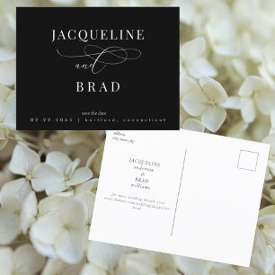Carte Postale Toujours vôtre B/W Enregistrer la date du mariage
