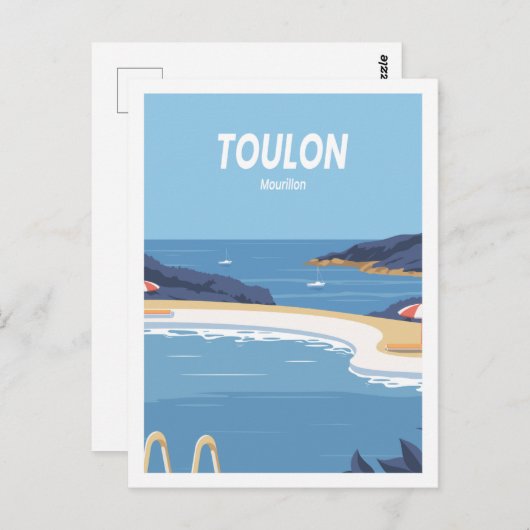 Carte Postale Toulon Mourillon Illustration d'un lieu de voyage  (Devant / Derrière)