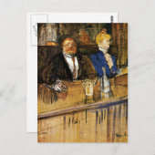 Carte Postale Toulouse-Lautrec - Au Café, le Client (Devant / Derrière)