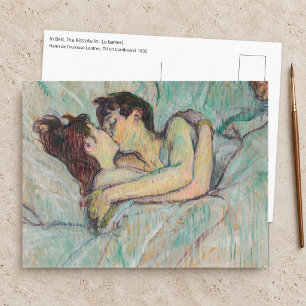 Carte Postale Toulouse-Lautrec - Au lit : Le baiser