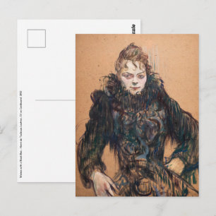 Carte Postale Toulouse-Lautrec - Femme au boa noir