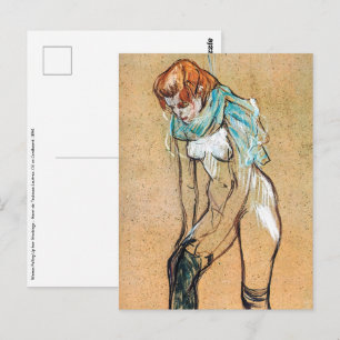 Carte Postale Toulouse-Lautrec - Femme qui tire son bas
