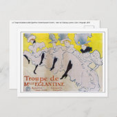 Carte Postale Toulouse-Lautrec - Troupe de Mlle Eglantine (Devant / Derrière)