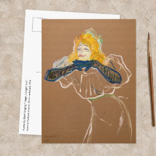 Carte Postale Toulouse-Lautrec - Yvette Guilbert chantant