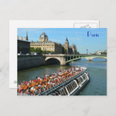 Carte Postale Tour Bateau sur la Seine à Paris (Devant / Derrière)