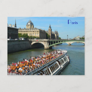 Carte Postale Tour Bateau sur la Seine à Paris