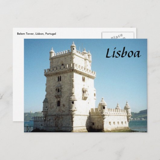Carte Postale tour belem lisbonne (Devant / Derrière)