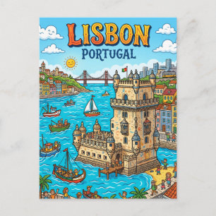 Carte Postale Tour Belem Lisbonne Portugal