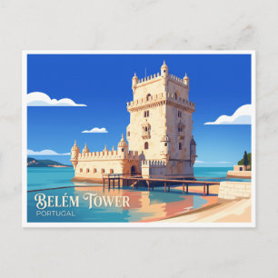 Carte Postale Tour Belém Lisbonne Portugal Souvenir