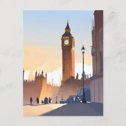 Carte Postale Tour Big Ben Elizabeth | Londres Angleterre (Devant)