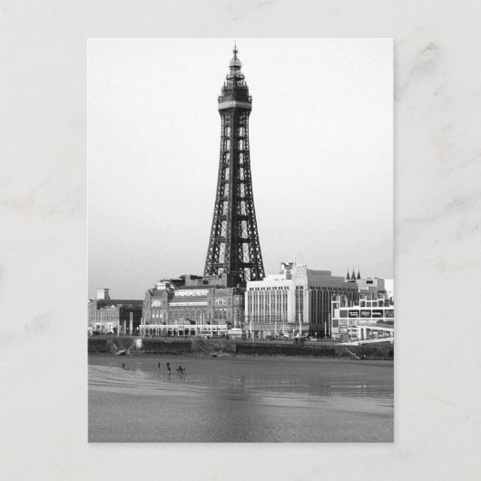 Carte Postale Tour Blackpool B/W (Devant)